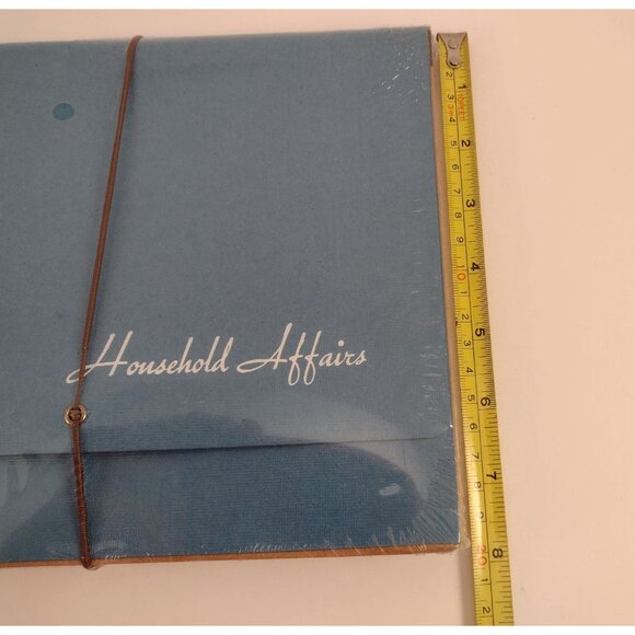 Vintage Household File Organizer 12 Pockets Blue Accordion Style Compact Office - Picture 2 of 4